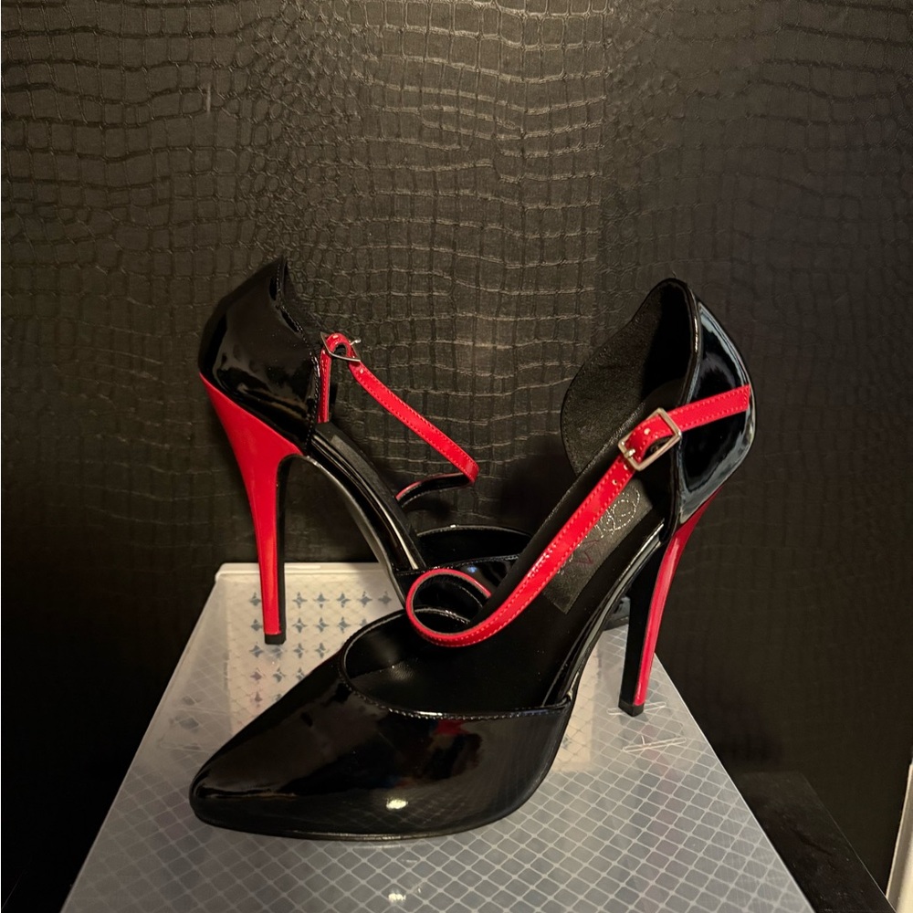 Elegant Black and Red Women's Heels